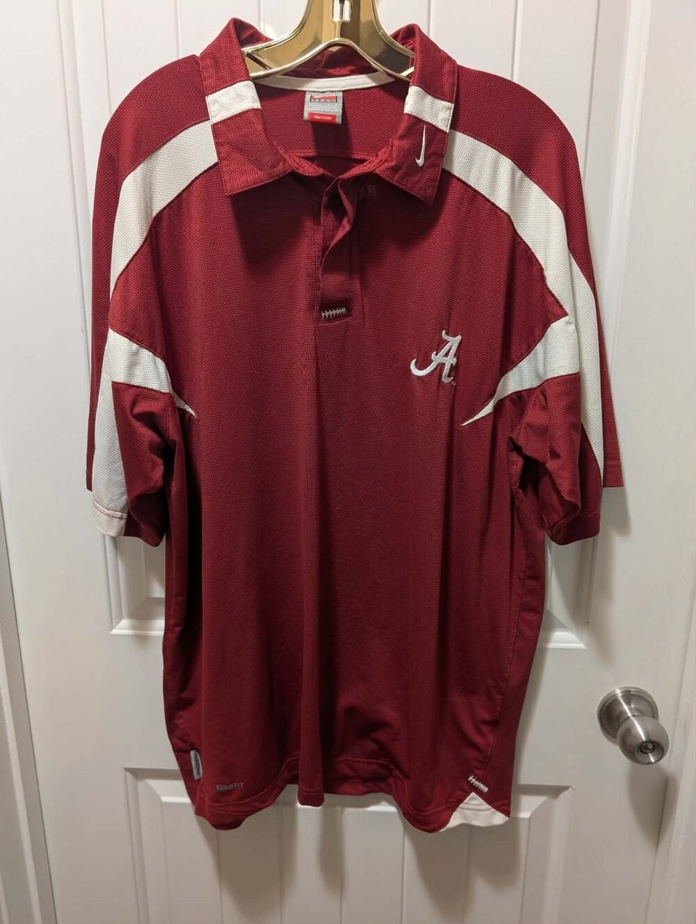 NCAA Nike Dri-Fit Alabama Crimson Tide Polo Shirt Men's L Game Day
